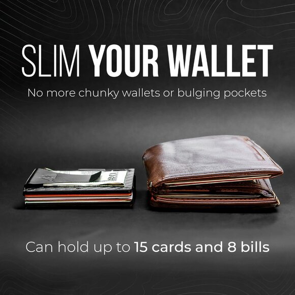 Minimalist Wallet for Men Slim RFID Blocking Wallet Scratch Resistant Matte - Picture 5 of 7